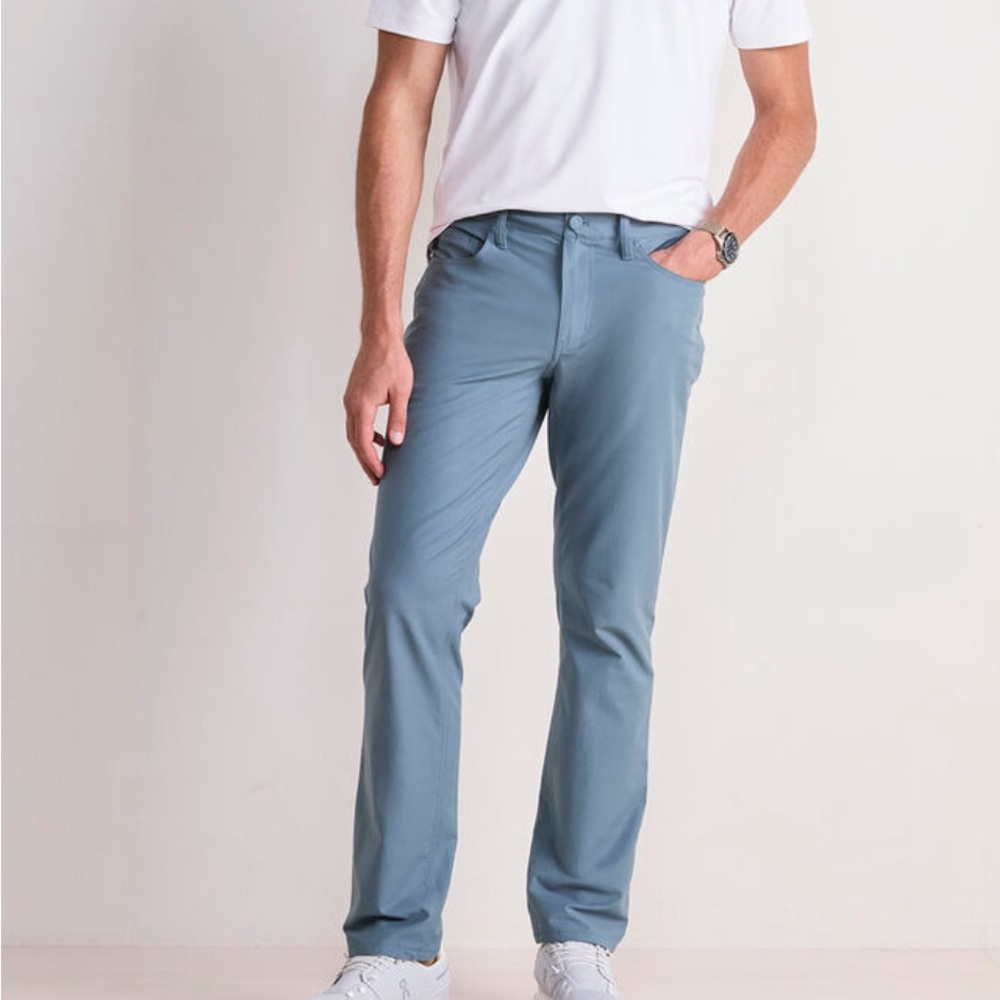 Men's Vineyard Vines Performance On-The-Go 5-Pocket Pants Blue Mirage